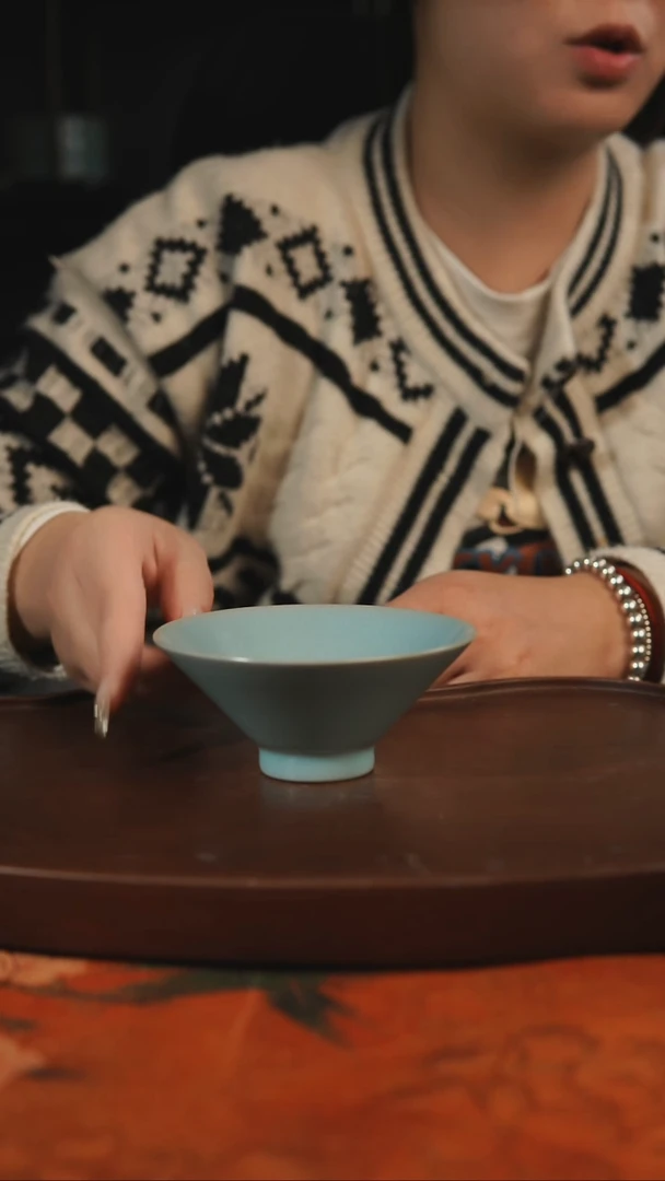 杯子@**～斗笠  汝州原产地原矿仿古老釉