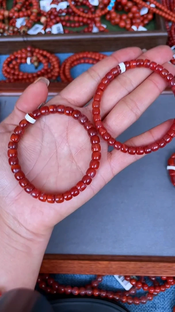 未镶嵌手串南红玛瑙N52凉山瓦西料直切单圈多样性发其一