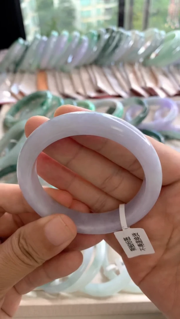 未镶嵌手镯翡翠紫色53