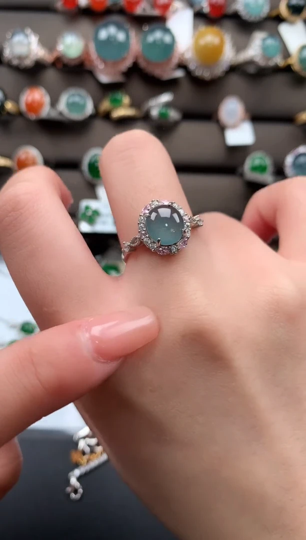 【闪购商品】翡翠戒指银S925镶嵌512452