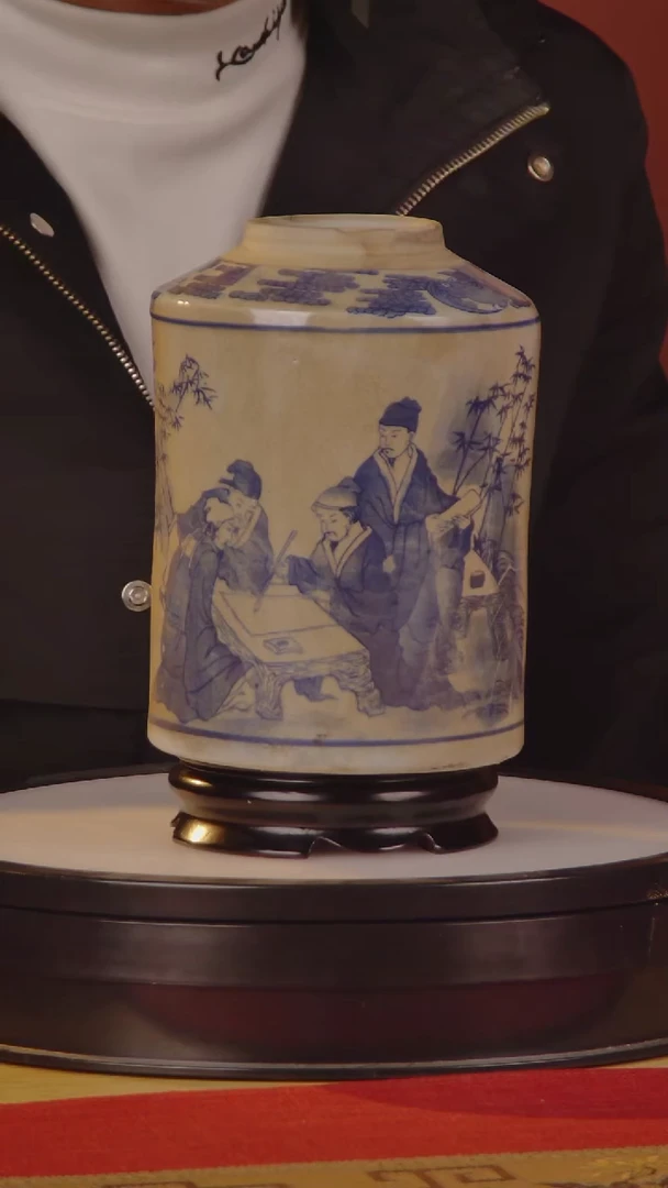 摆件陶景德镇陶瓷青花摆件A22