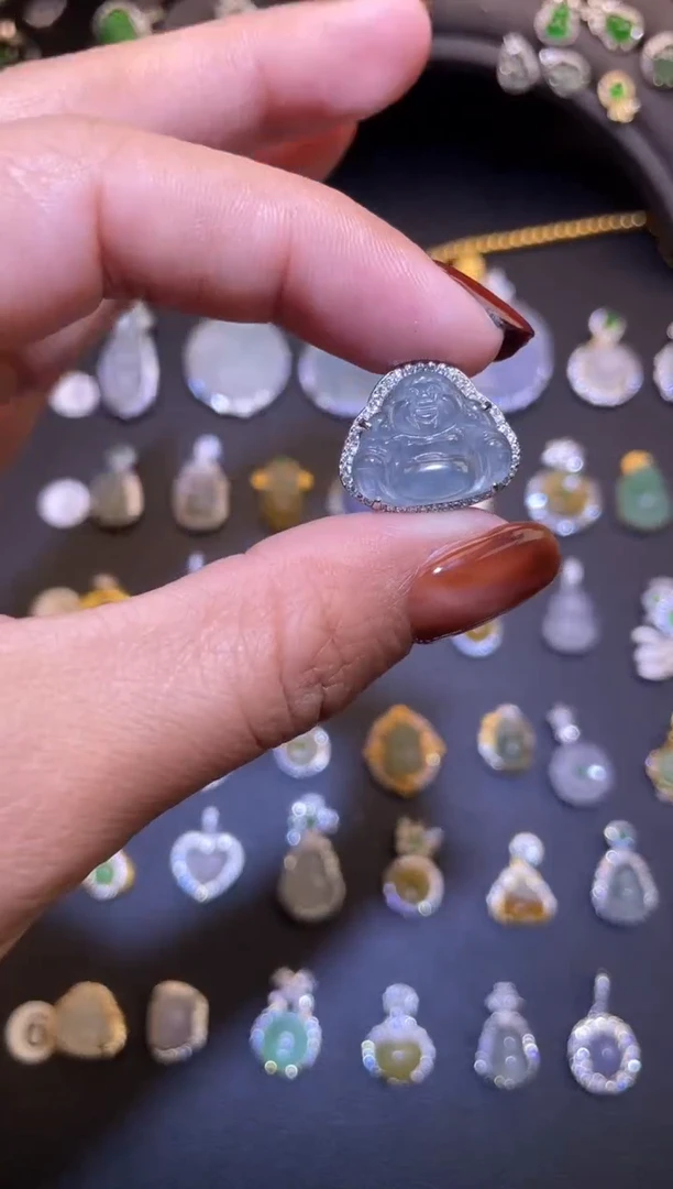 吊坠(不含链)银S925镶嵌翡翠1