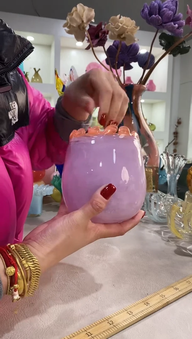慕忆家手作琉璃花瓶微瑕