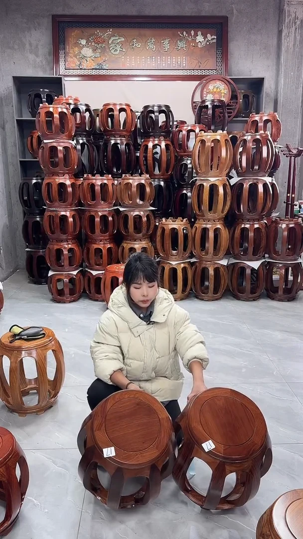 【闪购商品】花梨木类家具胡桃色大号一对17号