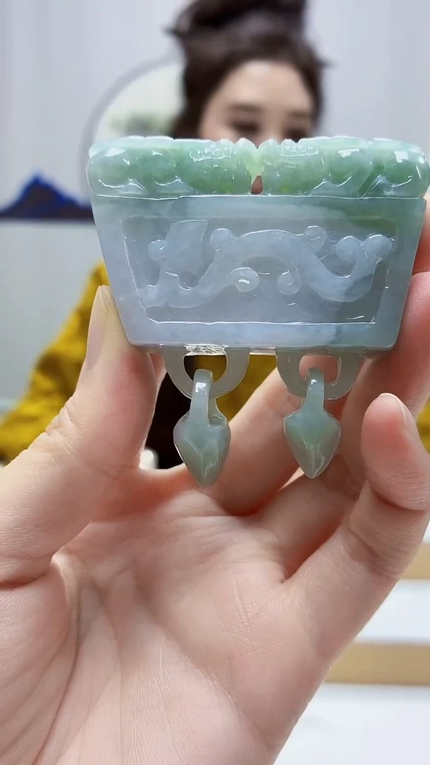 未镶嵌定制翡翠4829zm-毛货挂件环环相扣44