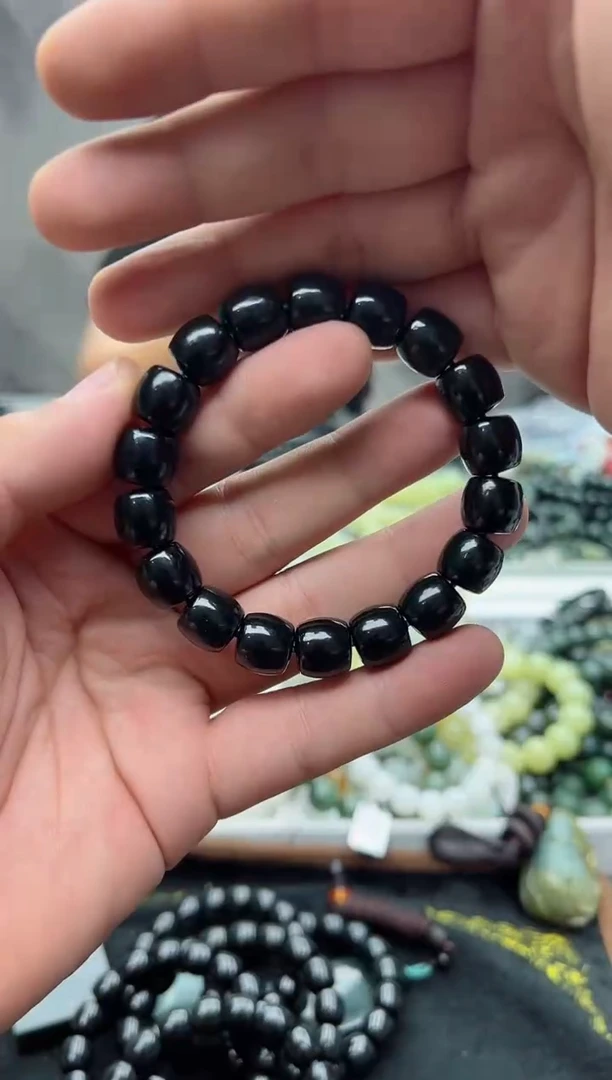 手串未镶嵌和田玉新疆塔县黑青12