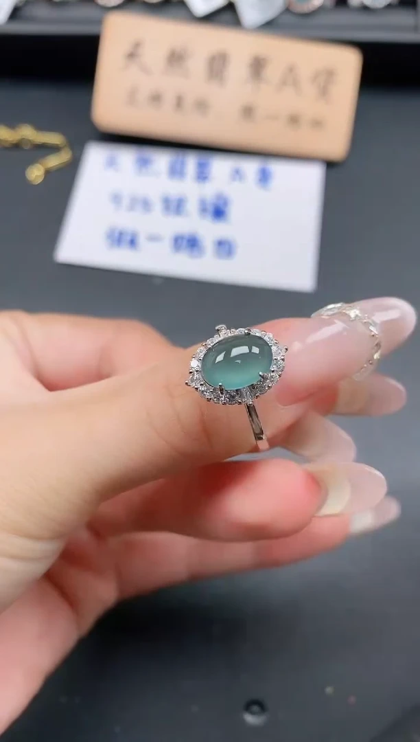 银S925镶嵌戒指翡翠11111