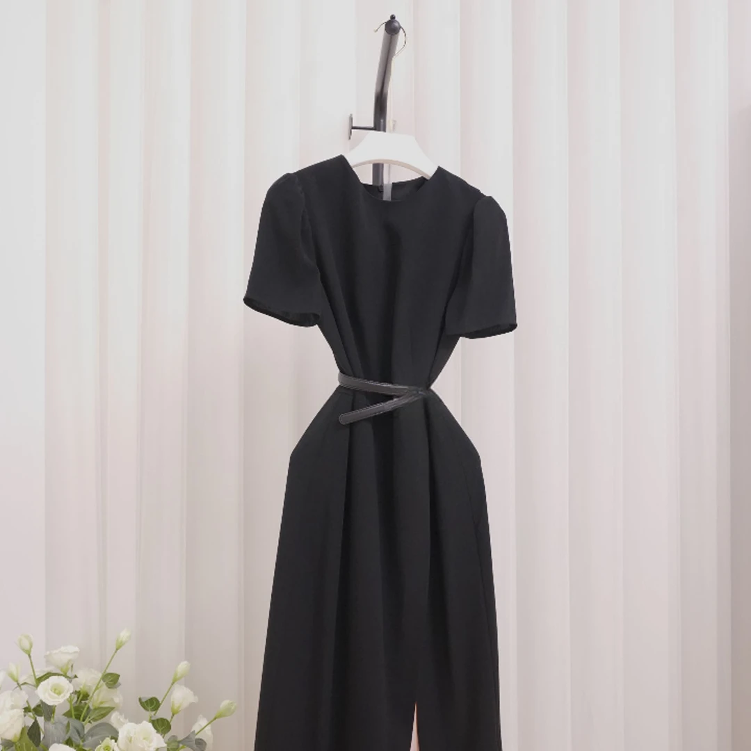2025文哥工作室新品女夏季高定设计连衣裙气质显瘦AZ-LYQ51770