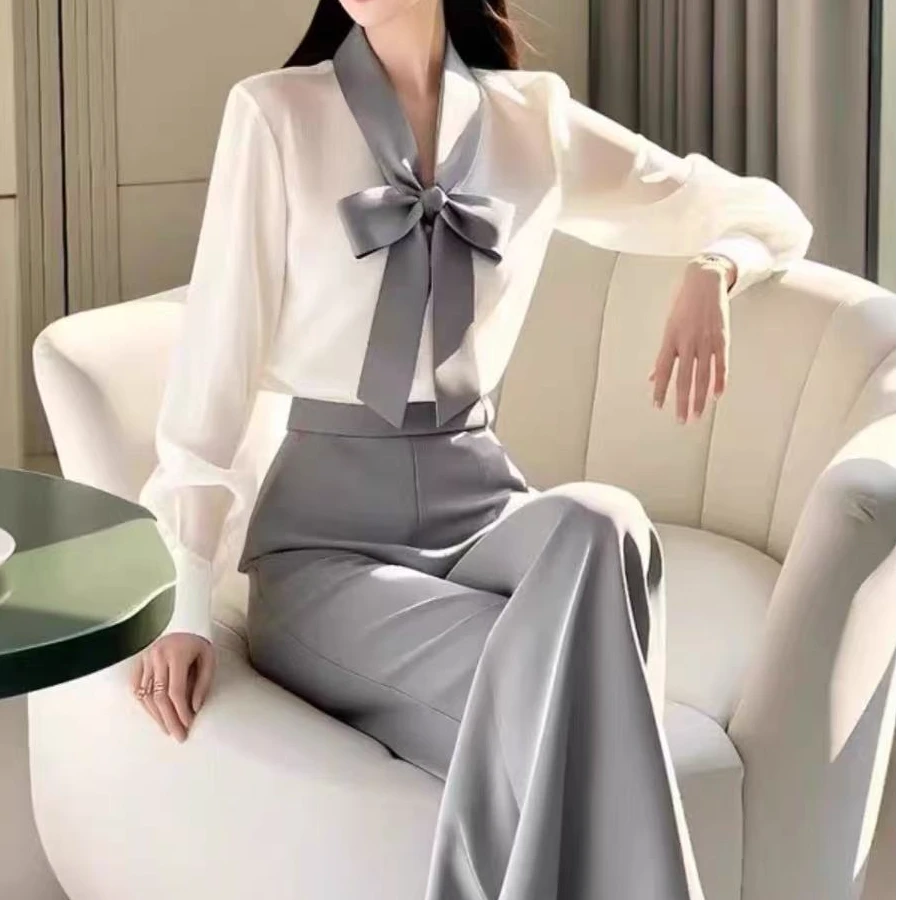 【RG5712】2025年新款显瘦气质长袖洋气高腰女神小众减龄套装