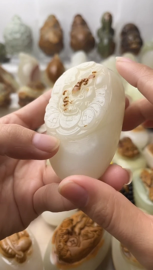 石材古青石棉纹正常不退换貔貅微瑕