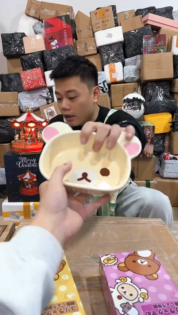 瓷片原盒熊妹深碗