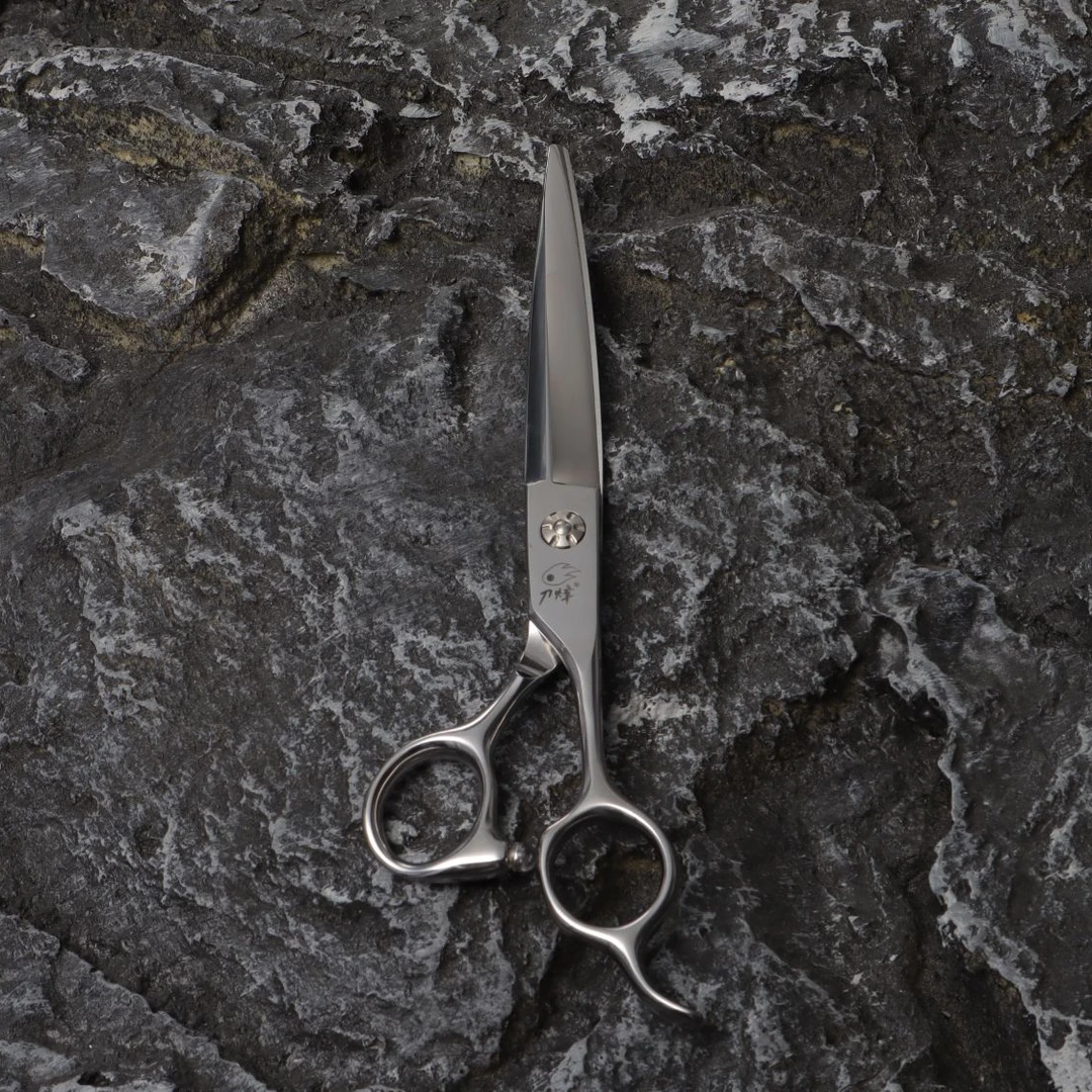 刀烽平剪7寸徒手剪深度刻痕美发师专用发型师美发剪刀剪发廊日式