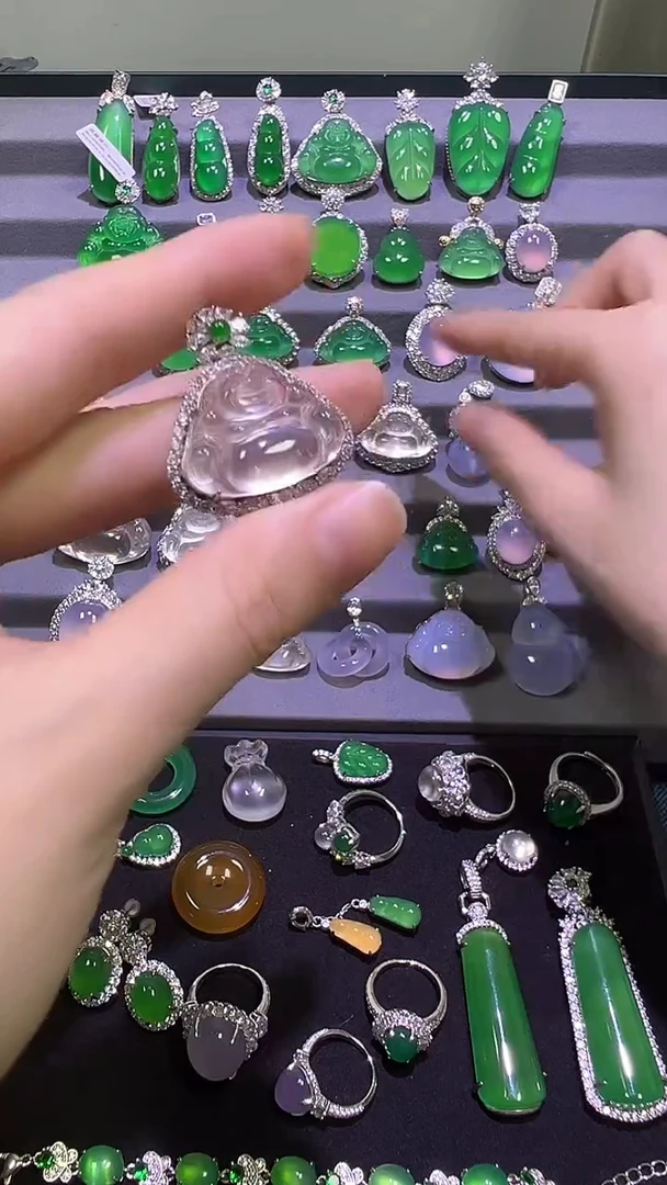 颈饰银S925镶嵌石英质玉1