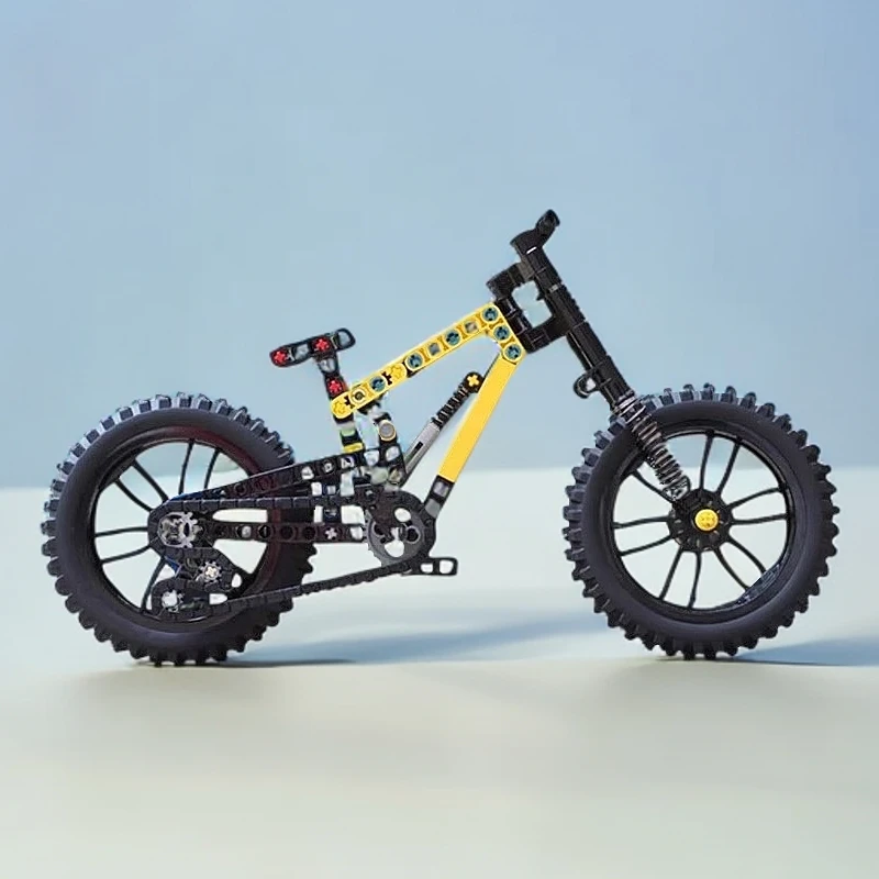 飞米 MOC小颗粒积木拼插机械科技系列45881山地自行车拼装玩具男