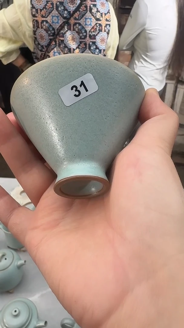 其他儒*柴烧汝瓷斗笠杯