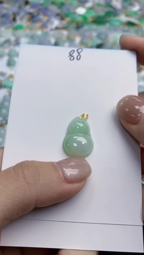 【闪购商品】翡翠颈饰18K金镶嵌天然缅甸翡翠A货