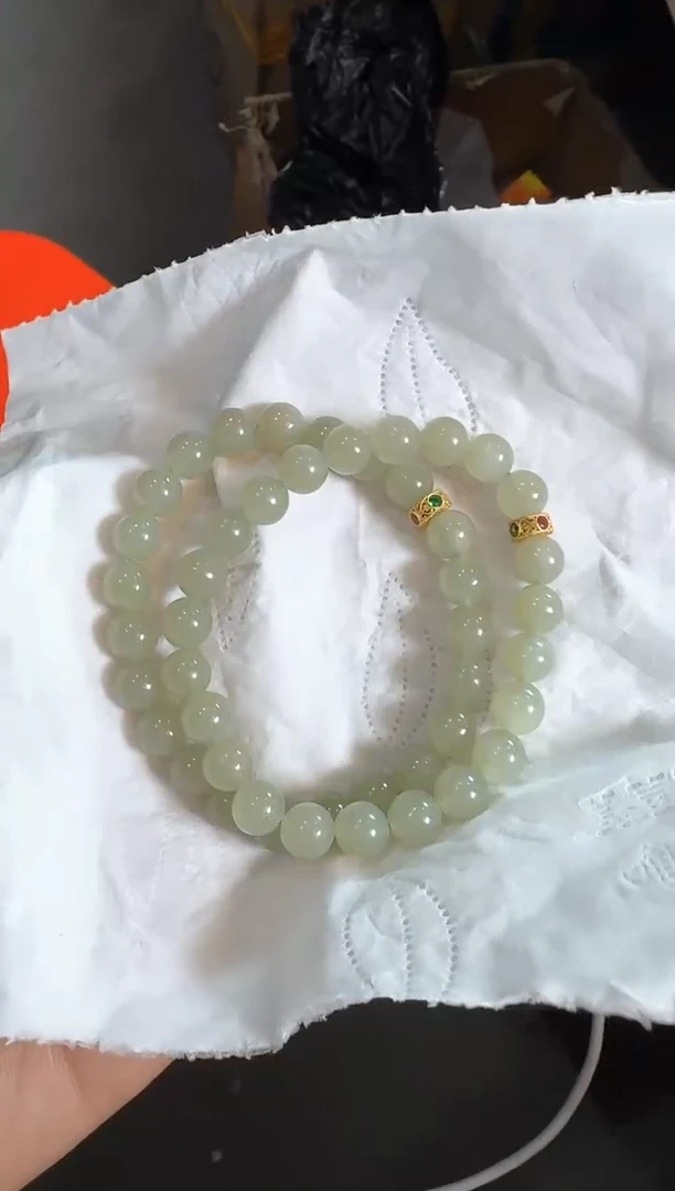 手串银S925镶嵌和田玉手串多样性发其一