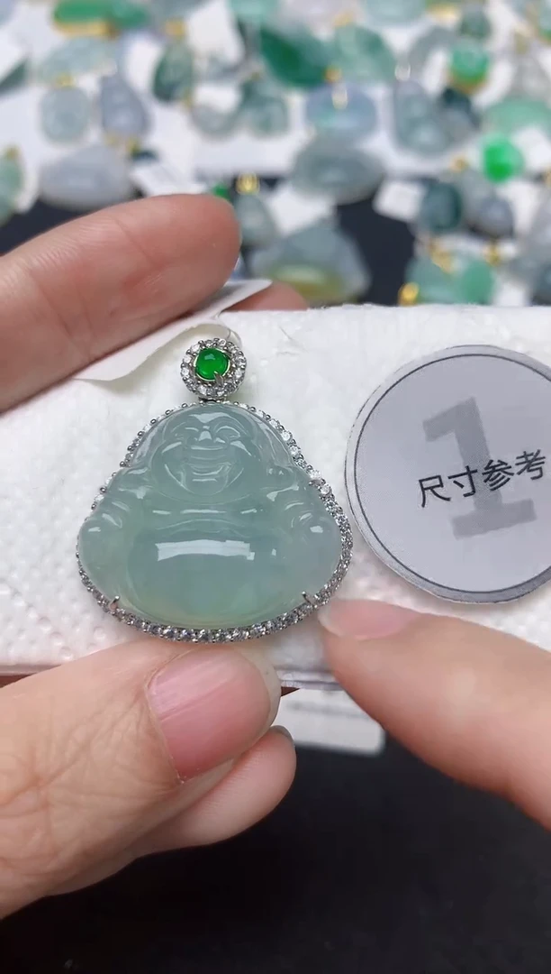 颈饰未镶嵌翡翠天然缅甸A货翡翠