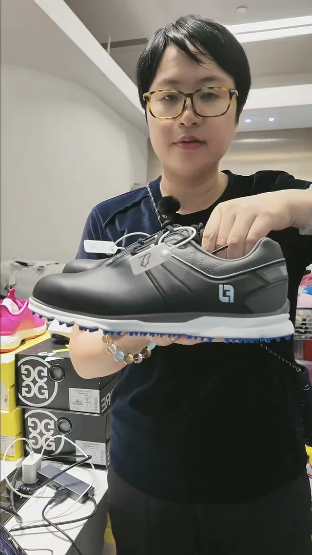FJ-高尔夫球鞋-男士-Pro SL-53077W090-*-黑/炭黑-9-44码