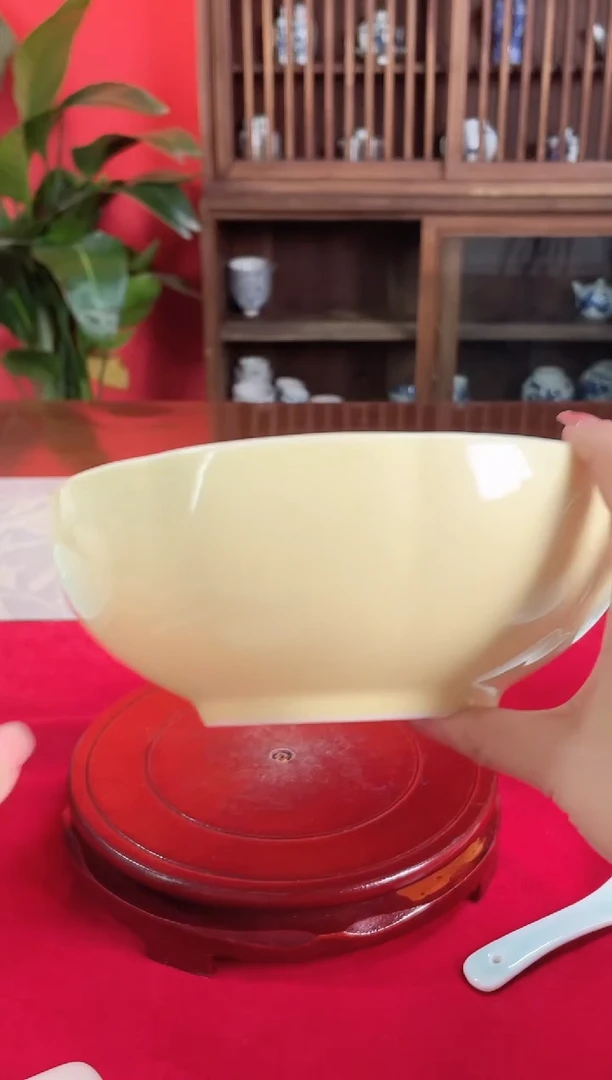 【闪购商品】千年博大奶油黄8寸汤碗