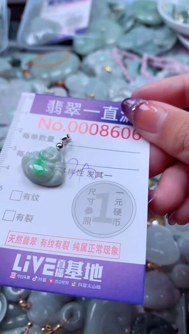 翡翠未镶嵌吊坠(不含链)8606