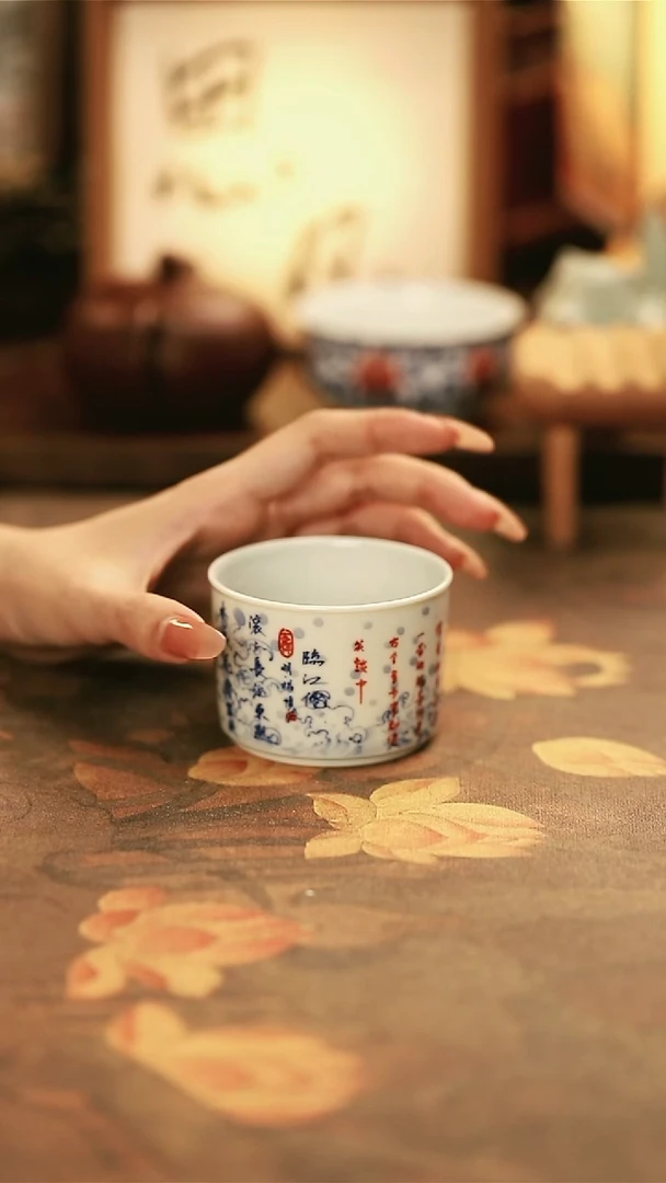 M3006/陶瓷海浪临江仙直筒杯