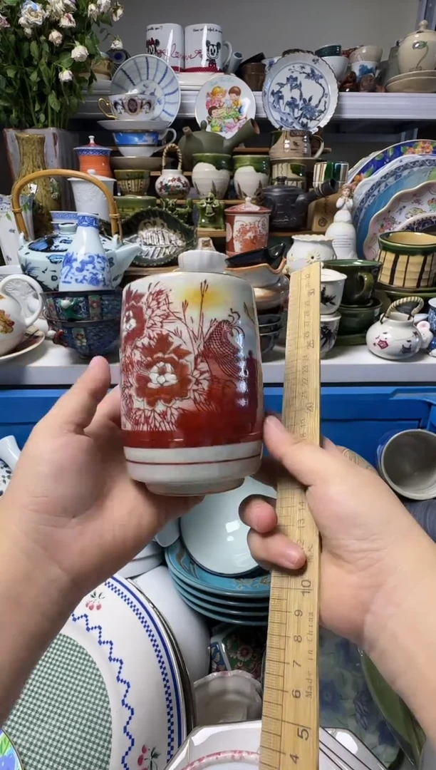 中古瓷器，默认微瑕-037，高11.5的大杯子