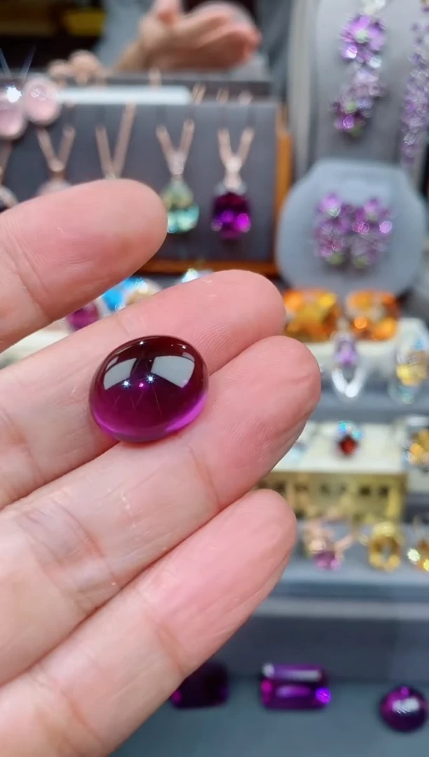 紫晶珠宝半成品未镶嵌玲*紫晶裸石15克拉