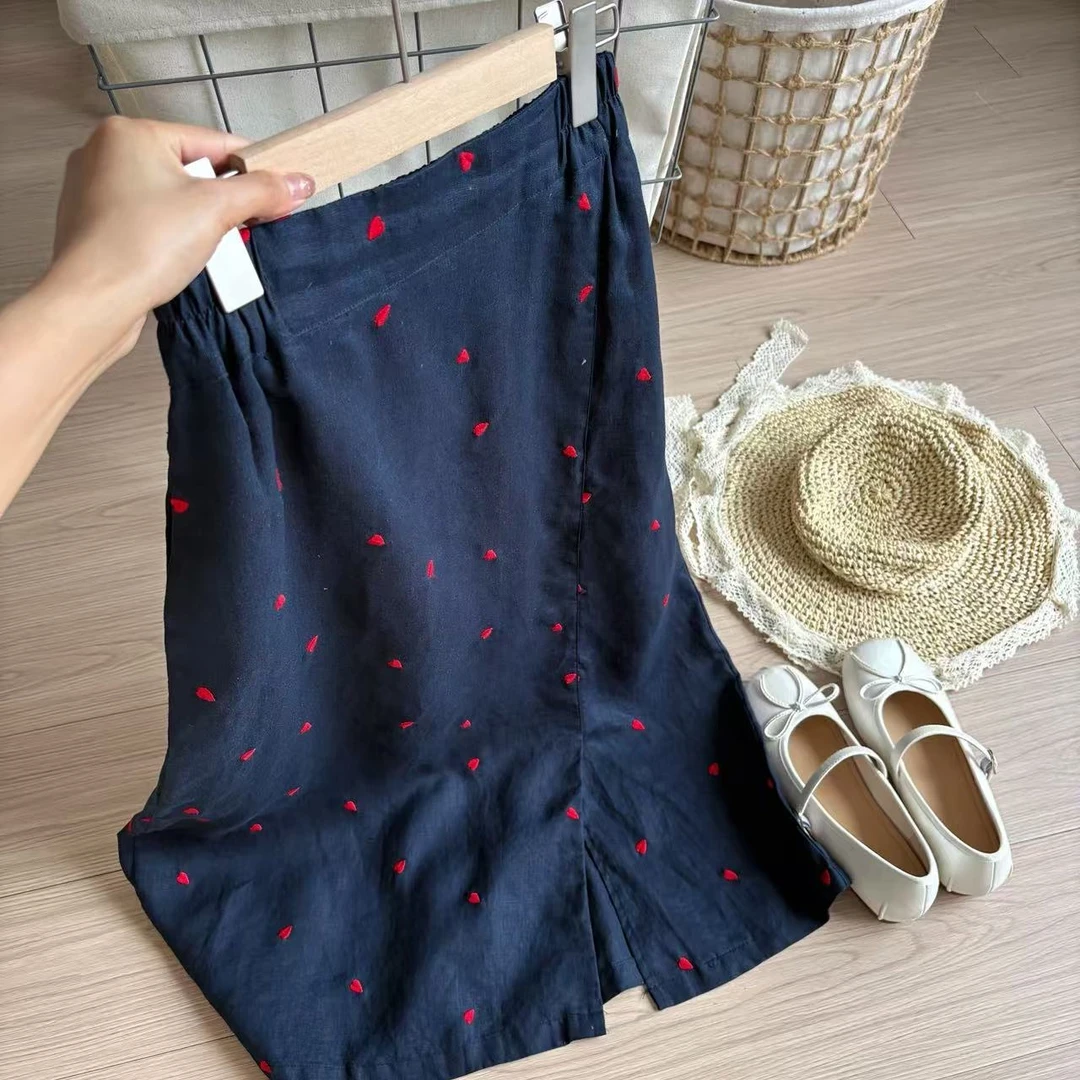 法式复古高腰显瘦半身裙女夏季新款甜美穿搭