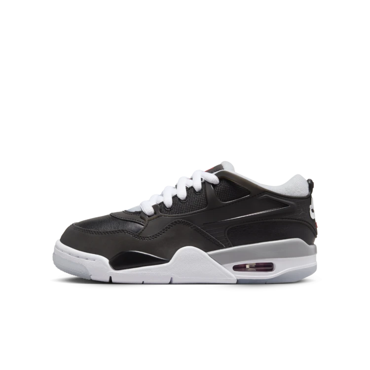 NIKE/耐克官方正品AJ4RM GS 黑白低帮经典复古运动鞋 HV5187-010