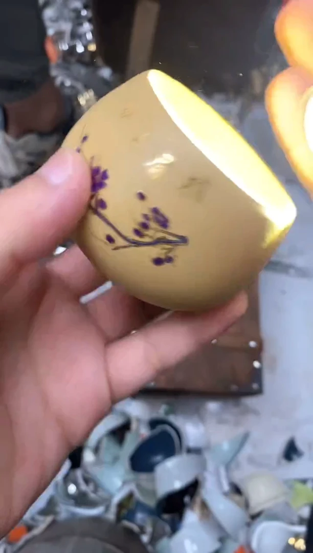 琉璃黄金段喜上眉梢主人杯