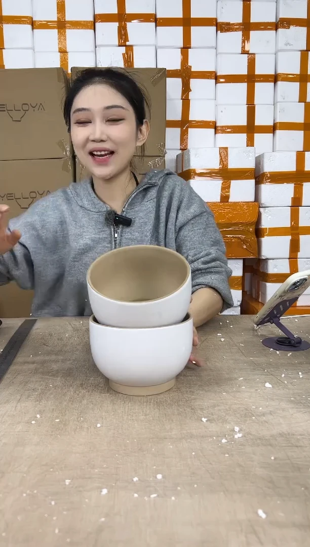 两个大碗紫砂白色小号15x11