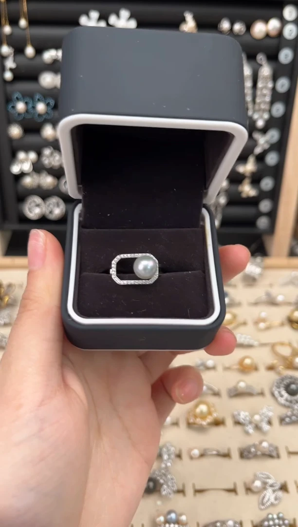 【闪购商品】海水珍珠戒指银S925镶嵌S925海水戒指
