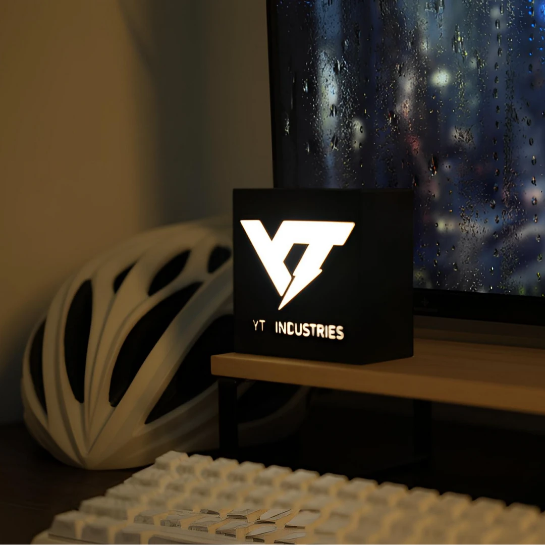 骑行简约小灯创意桌面方块氛围感LED小灯桌面摆件送男女朋友礼物