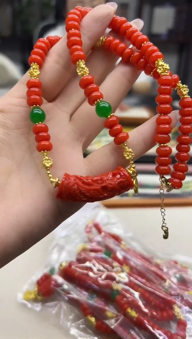 毛衣链未镶嵌南红玛瑙DIY款M879