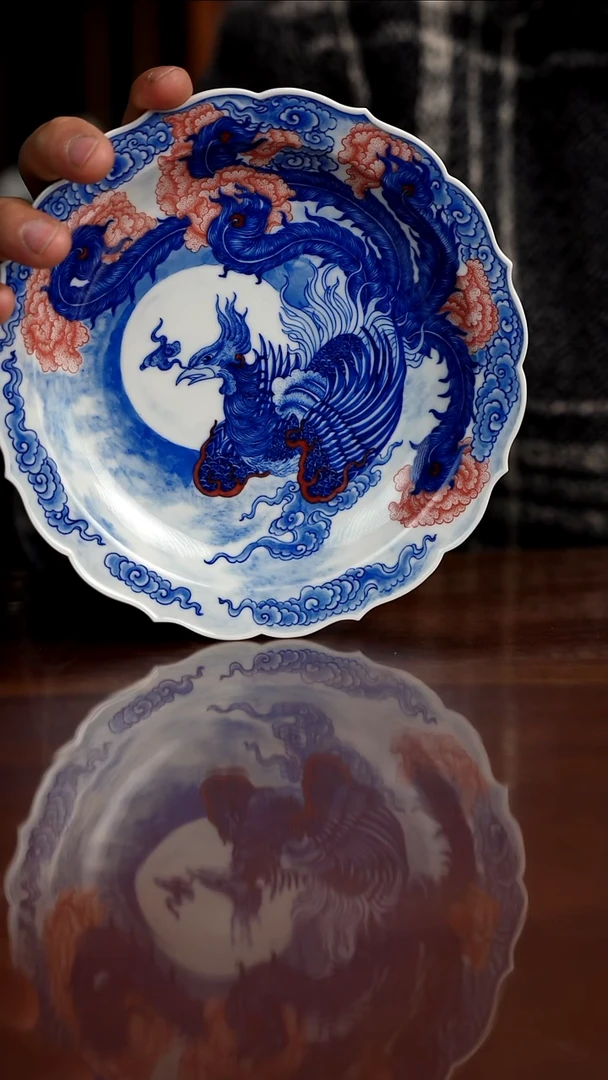 自成堂柴窑青花釉里红