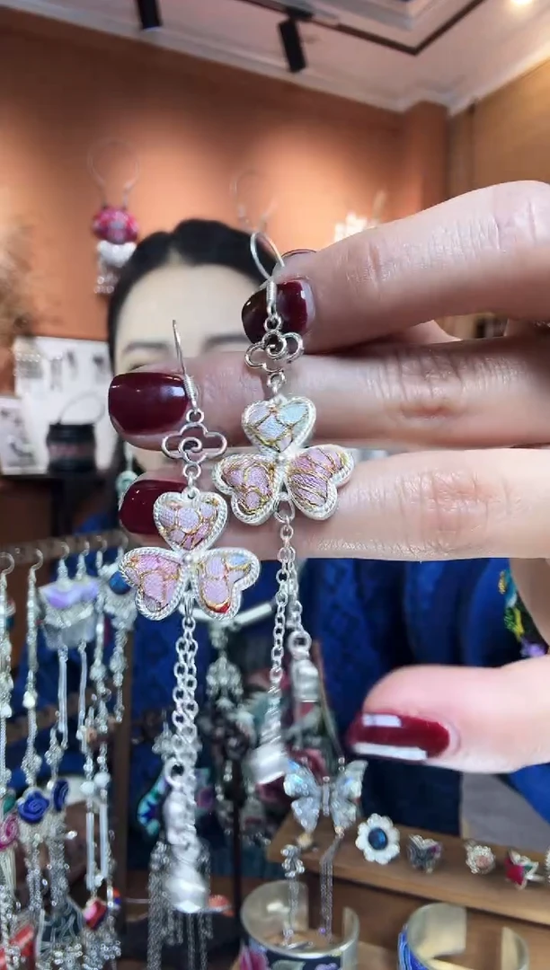 【闪购商品】织绣纯手工民族风饰品耳环