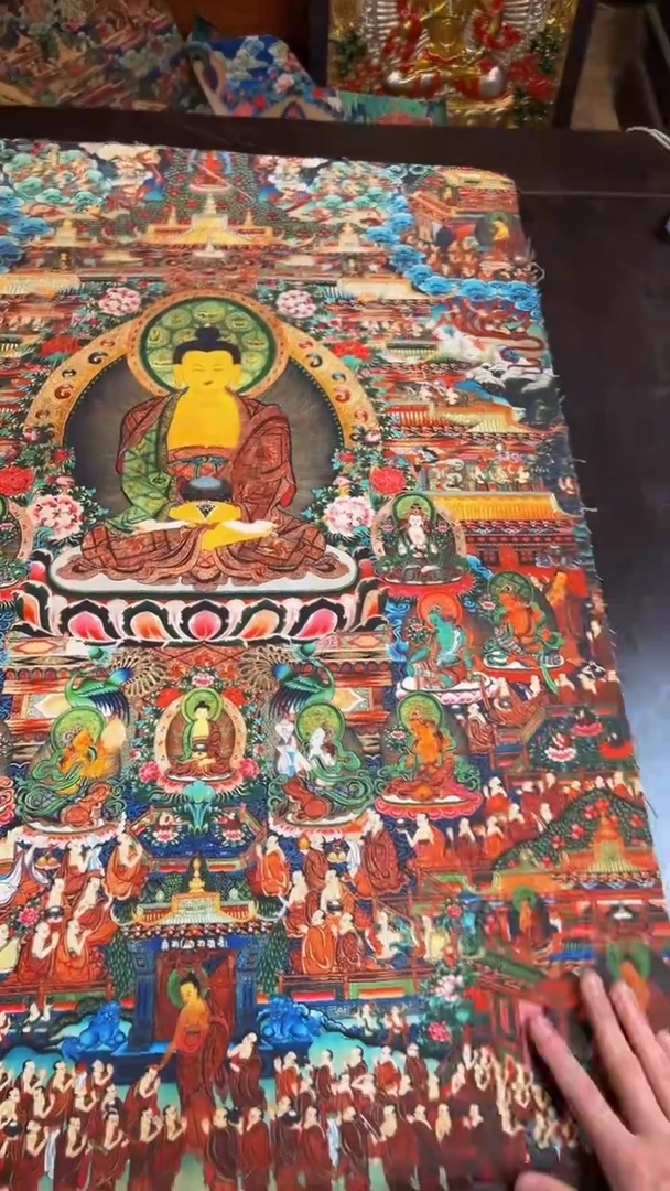 装裱画精品手绘唐卡链接--A