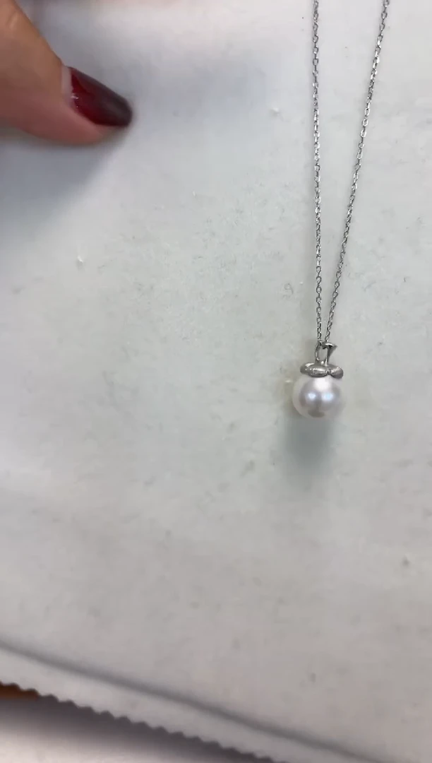 颈饰银S925镶嵌淡水珍珠11MM左右