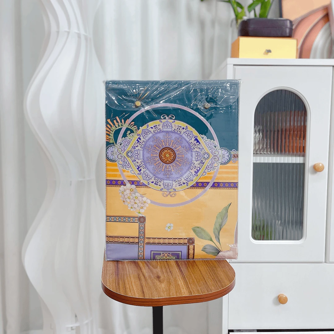 FL 亲肤舒适 床单被罩枕套 100支贡缎全棉浓情芭莎-蓝灰