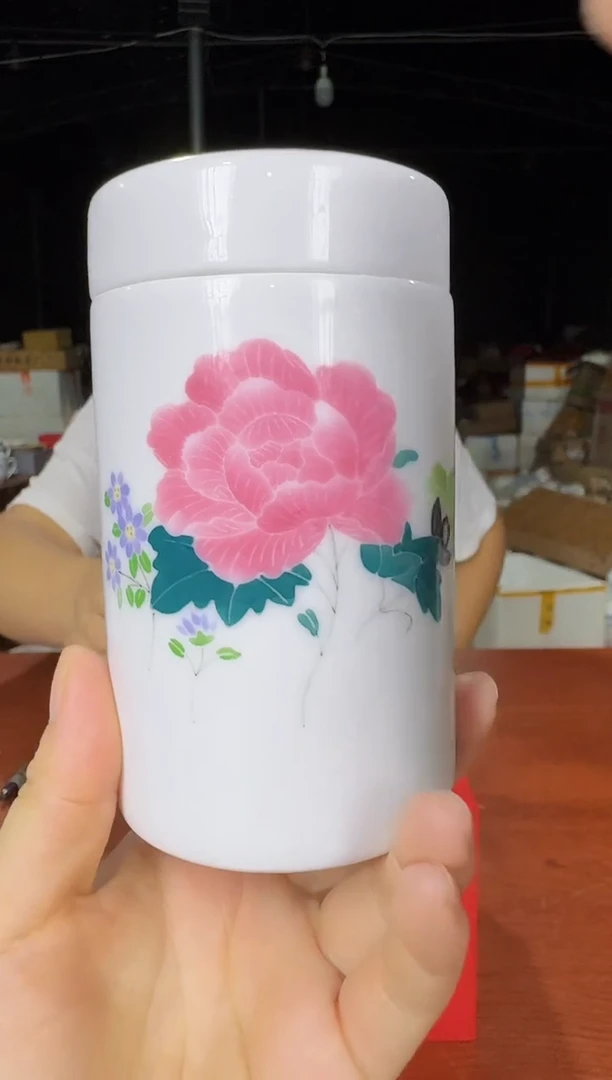 008函夏非遗釉下五彩芙蓉花断中烟厅