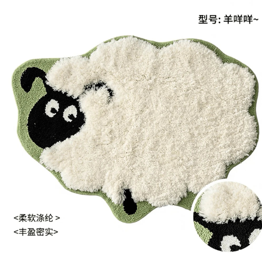 羊咩咩浴室床边地垫吸水防滑80*100cm