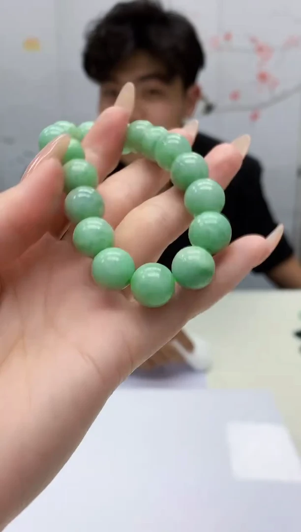【闪购商品】定制翡翠未镶嵌5145jj-毛货手串33