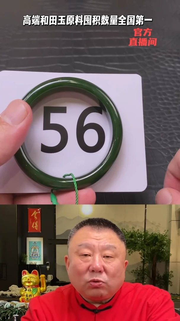 【闪购商品】和田玉碧玉手镯56未镶嵌一个