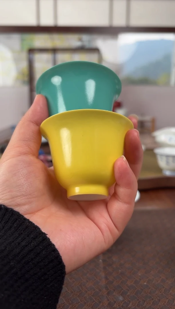 【闪购商品】其他其他超薄胎黄1绿1杯