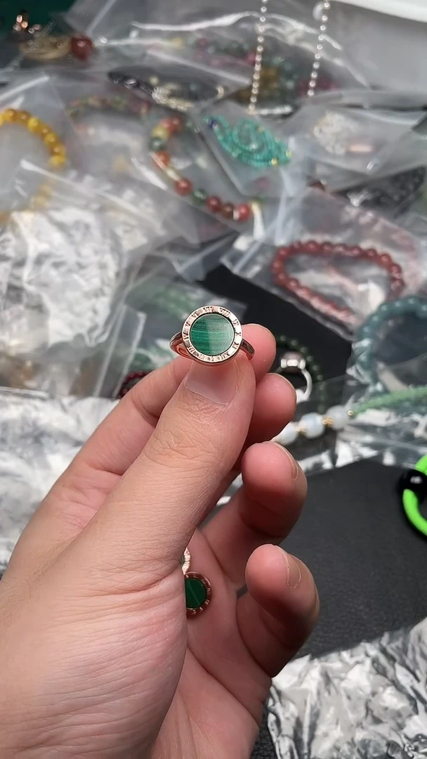 未镶嵌孔雀石戒指多样性发货拍一发一