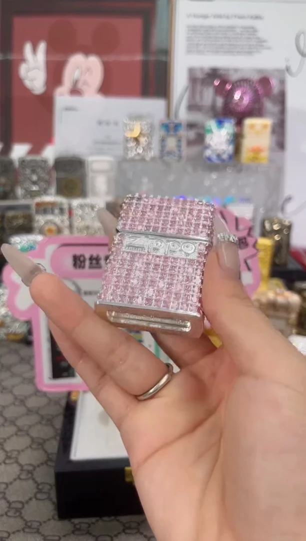 镜面ZIPPO粉镜星辰