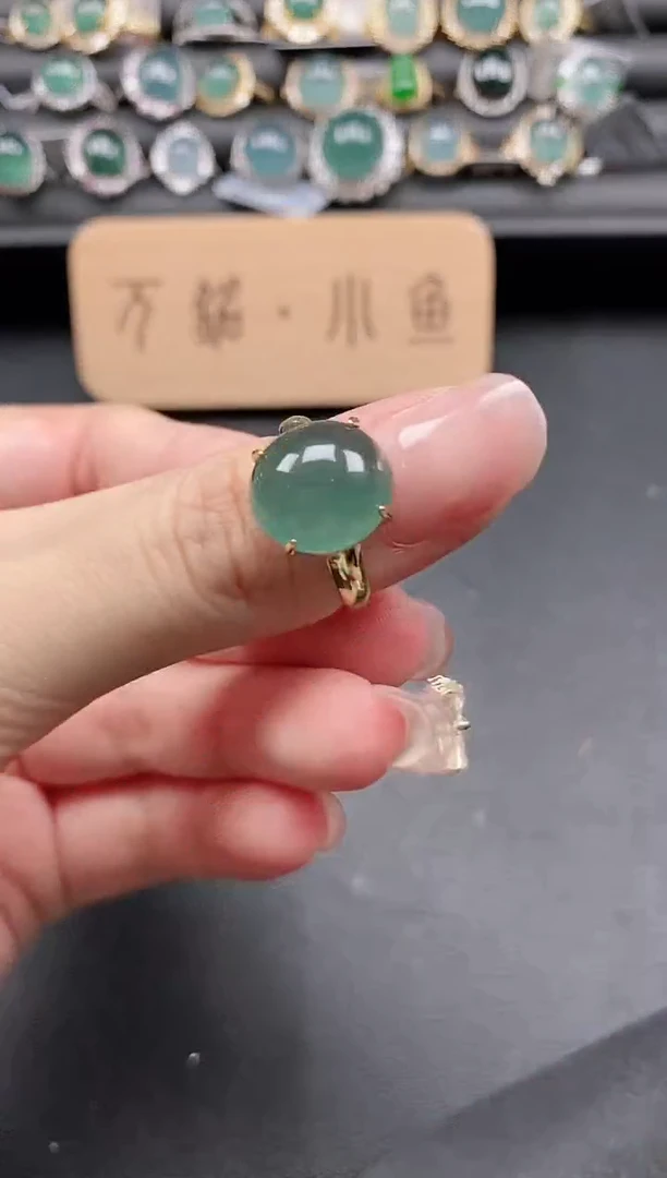 翡翠戒指银S925镶嵌51151
