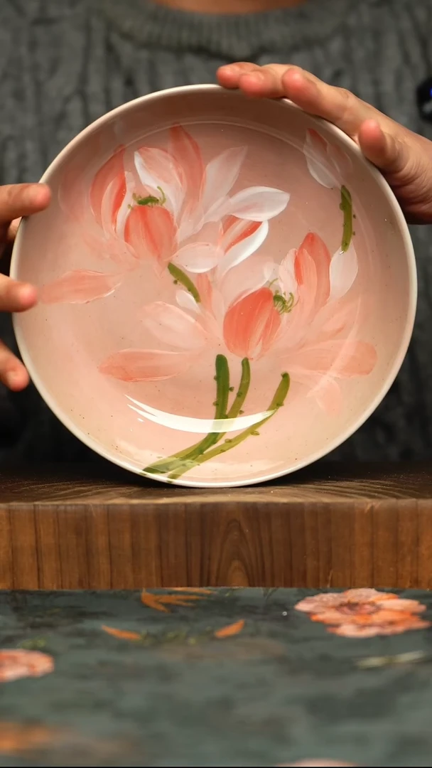 杯釉下彩手工手绘同款陶器