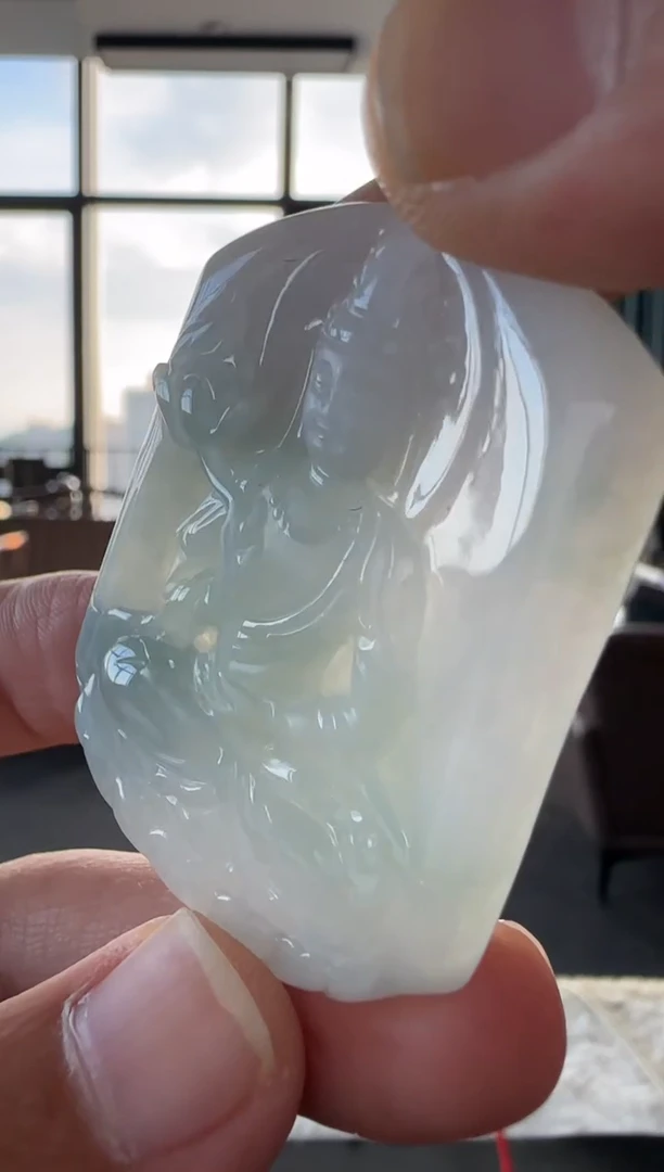 颈饰未镶嵌翡翠天然翡翠A货孤品一件